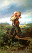 Картина Маковского Дети бегущие от грозы