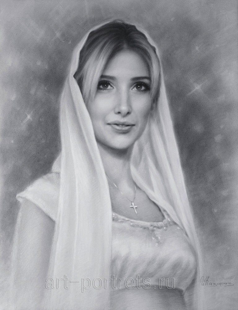 A beautiful woman portrait. Woman face drawing