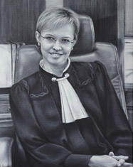 Portrait of a girl judges
