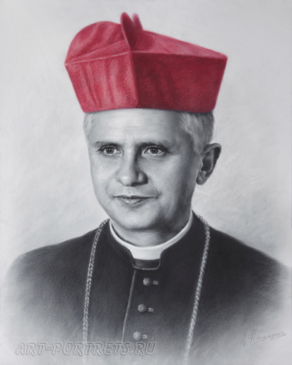 Портрет Кардинал Ратцингер, Бенедикт XVI, в миру Йозеф Алоиз Ратцингер. 2015 г.