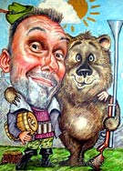 Caricature Russian safari