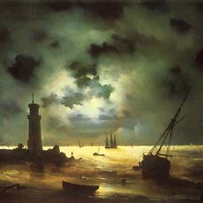 Берег моря ночью 1837 г
