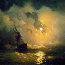 Буря на море ночью 1849г.