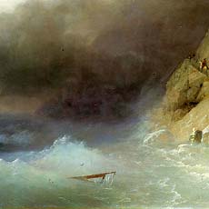 Буря у скалистых берегов 1875 г