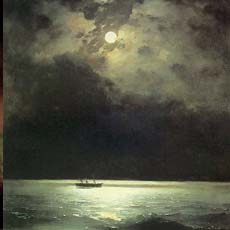 Черное море ночью 1870 г