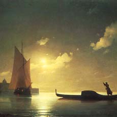 Гондольер на море ночью 1843 г