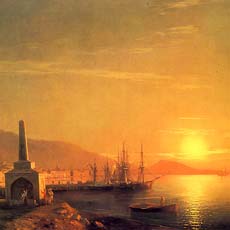 Восход солнца в Феодосии 1855 г