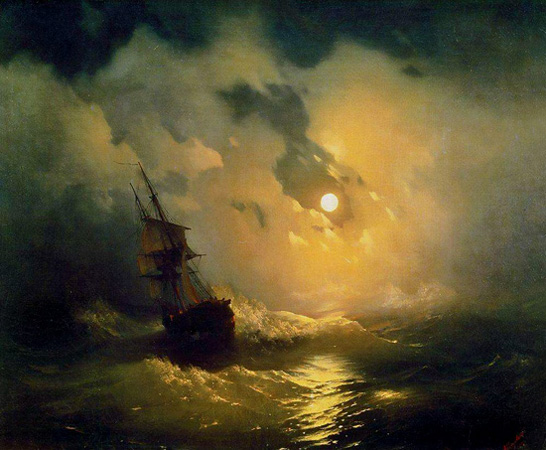 Буря на море ночью, Айвазовский И.К. 1849г.