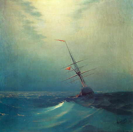 И. Айвазовский картина – Ночь. Голубая волна