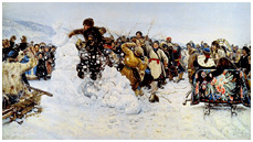Картина Взятие снежного городка, Суриков