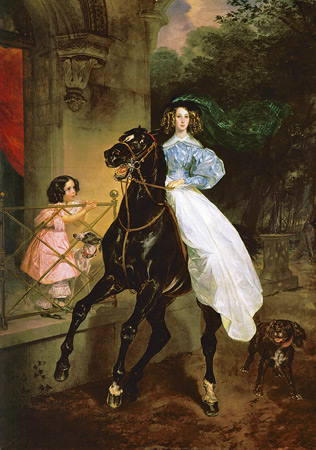 Картина Всадница Брюллов Карл Павлович. 1832 г.