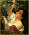 Итальянский полдень 'Итальянка, снимающая виноград' 1827 г