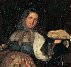 Фрагмент картины Свежий ковалер, Служанка