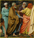 Рядом с пророком стоят апостолы