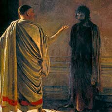 Что есть истина?, Христос и Пилат. Описание картины