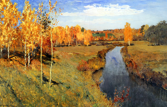 Золотая осень картина Левитана. 1895 г.