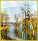 Картина Весна большая вода Левитан