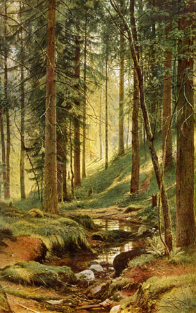Пейзаж Шишкина, Ручей в лесу