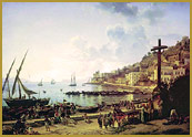 Набережная Мерджеллина в Неаполе 1827 год