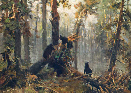 Утро в сосновом лесу. 1889 г.