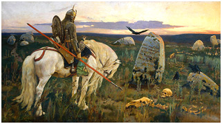 Картина Васнецова Витязь на распутье