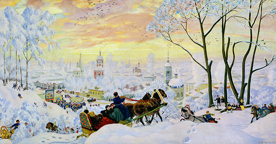 Картина Кустодиева Масленица 1916 г.