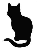 Black cat silhouette