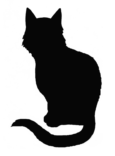 Black cat silhouette