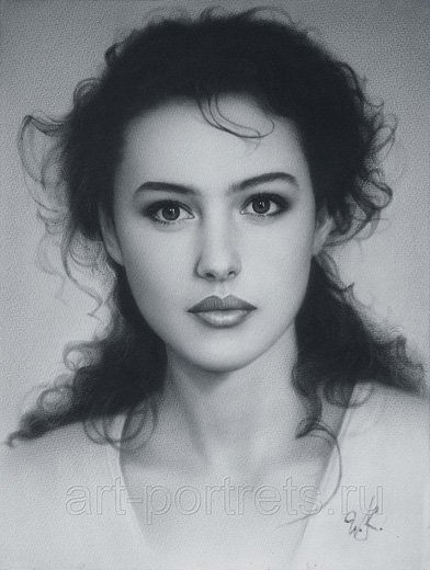 Portrait of the young Monica Bellucci 1994