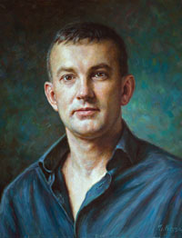 Man portrait oil painting