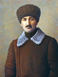 Portrait of a man in a fur hat