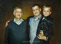 Family oil portrait 