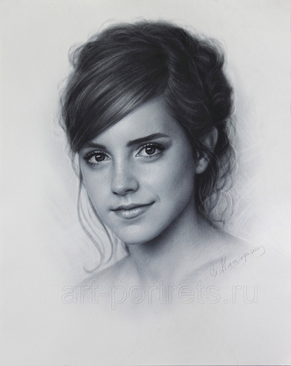 Emma Watson drawing portrait