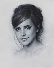Emma Watson drawing portrait