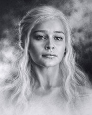 Portrait of the Khalessi, Actress Emilia Clarke. 2015