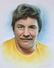 Colorful portrait of a man from a photo
