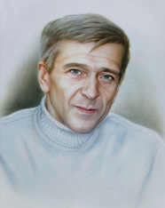 Man portrait person. Man in sweater