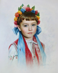 Девочка украинка в национальном костюме. 2015 г.