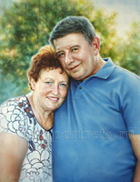 Portrait of elderly man and his wife