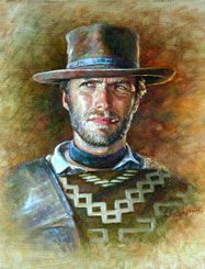 Clint Eastwood Portrait painting
