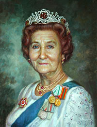 Женский портрет в образе королевы