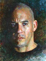 Vin Diesel Portrait Painting