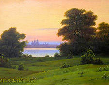 Summer sunset landscape 