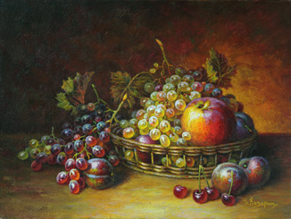 Fruit oil painting