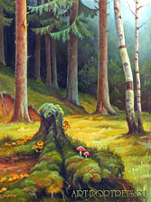 Landscape paintings by wood 
