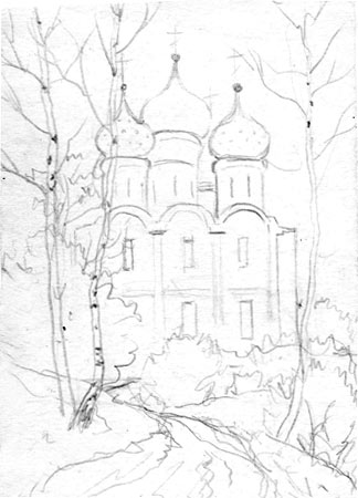 Покровские храмы №657 Как нарисовать храм