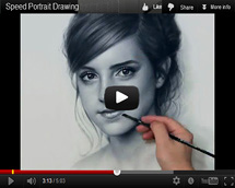Emma Watson drawing portrait video
