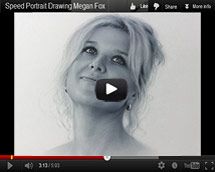 Drawing video of blonde girl
