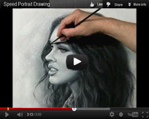 Megan Fox Drawing portrait video