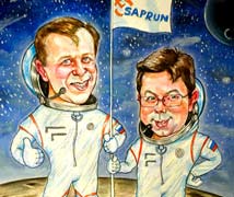 astronauts on the moon